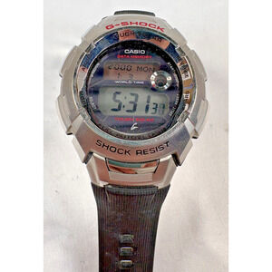 Casio G Shock G7000 2804 Tough Solar World Time Digital Watch Black Vintage Used